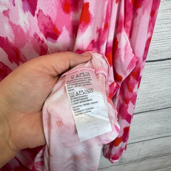 Belle by Kim Gravel Pink Long Sleeve Relaxed Blouse - Picture 5 of 9